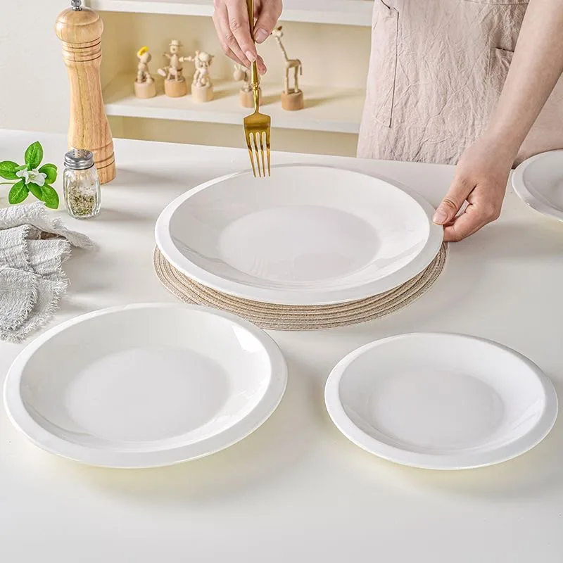 Piring makan keramik diameter 23 cm putih tebal polos hotelware SB-153, gambar 4