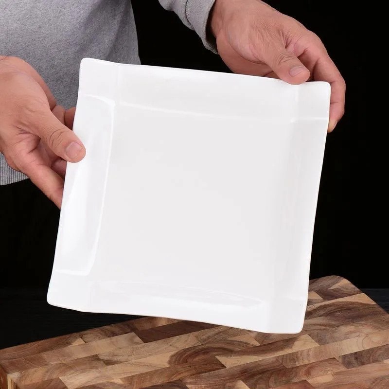 Piring keramik segi keramik Aurelie / Piring saji segi keramik Hotelware SB-23, gambar 4