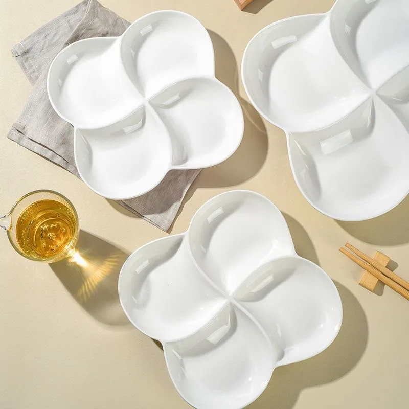 Piring Segi Keramik Sekat Empat / Piring Saji Keramik Hotelware, gambar 2