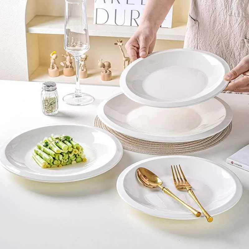 Piring makan keramik diameter 23 cm putih tebal polos hotelware SB-153, gambar 3