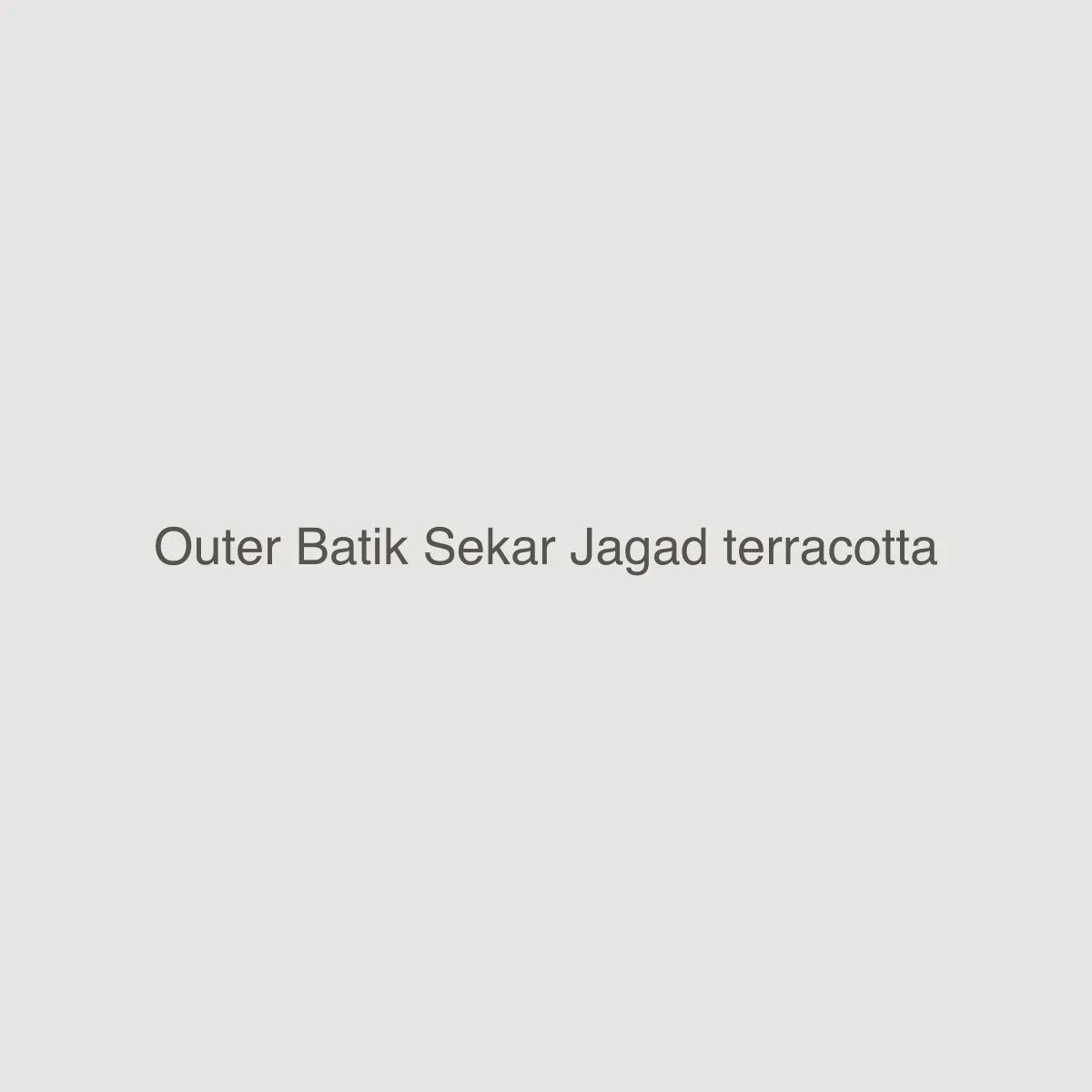 Outer Batik Sekar Jagad terracotta
