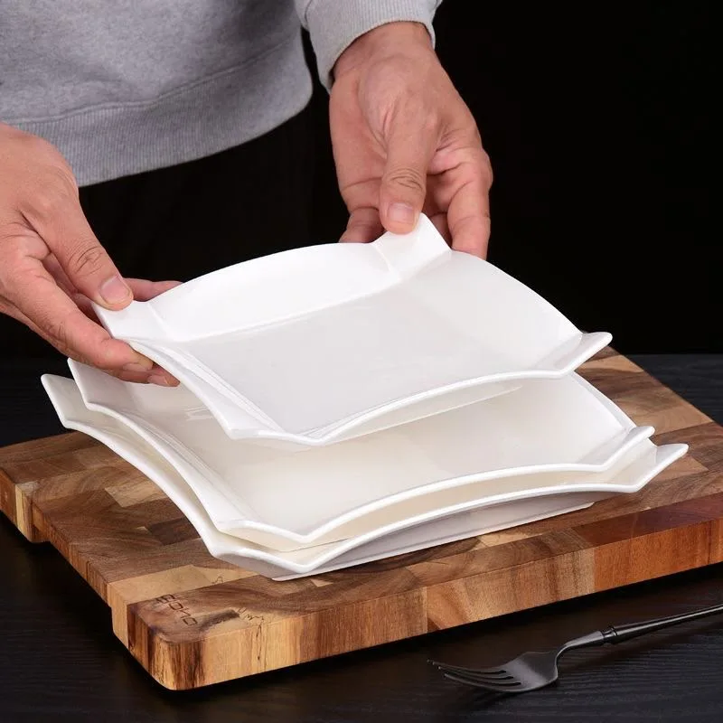 Piring keramik segi keramik Aurelie / Piring saji segi keramik Hotelware SB-23, gambar 2