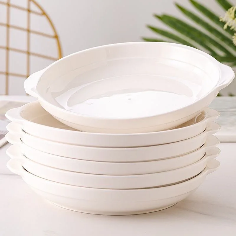 Piring keramik model kuping premium / piring makan keramik with handle / piring saji kuping hotelware SB-109, gambar 4