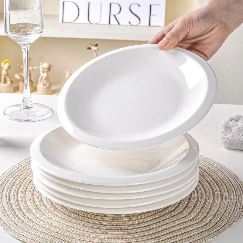 Piring makan keramik diameter 23 cm putih tebal polos hotelware SB-153, gambar 1