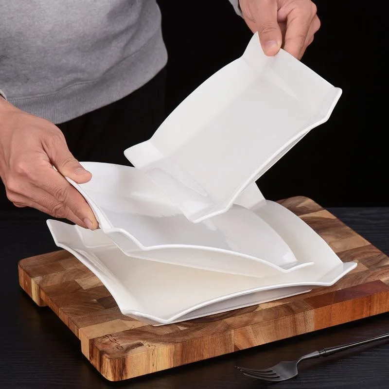 Piring keramik segi keramik Aurelie / Piring saji segi keramik Hotelware SB-23, gambar 3