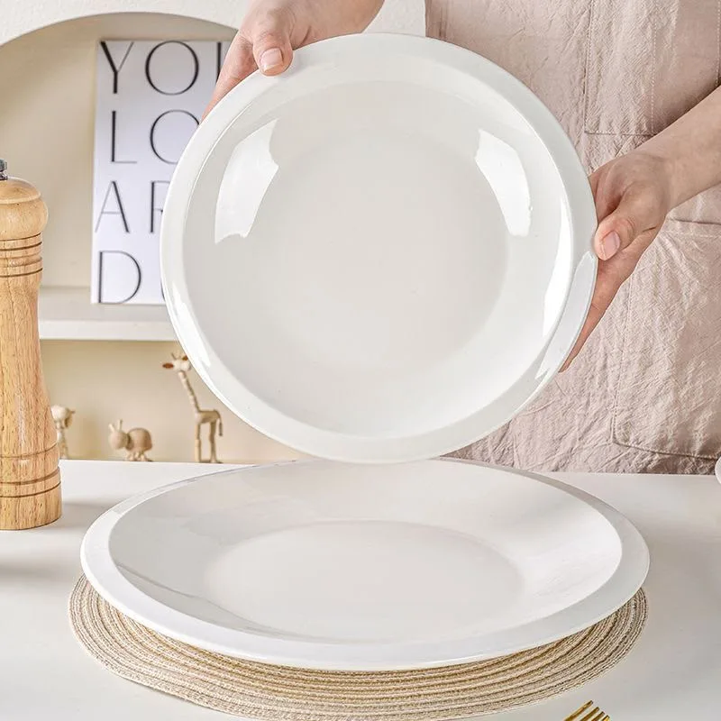 Piring makan keramik diameter 23 cm putih tebal polos hotelware SB-153, gambar 2