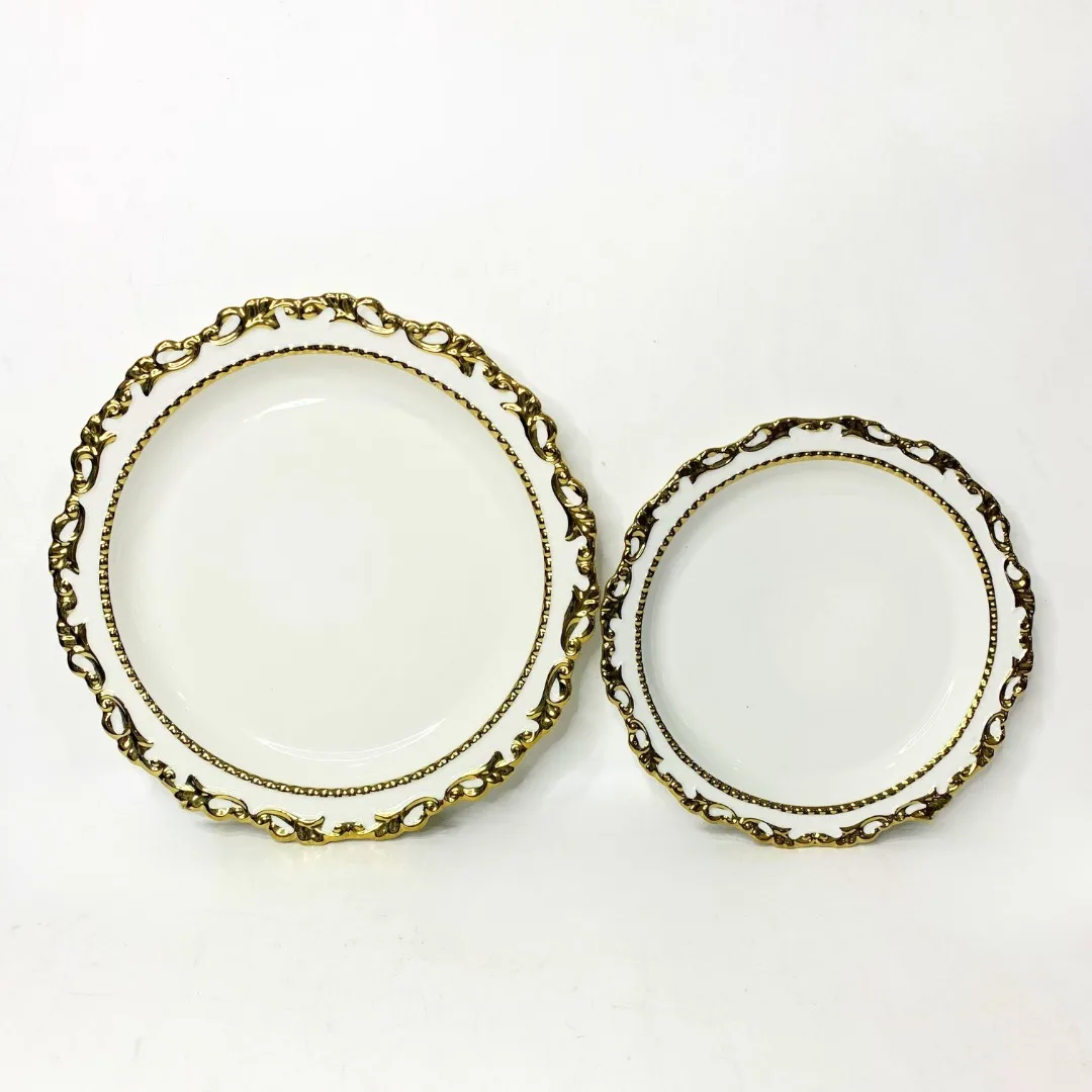 Piring Kingo Royale Gold Diameter 20cm & 26cm /JJ600, gambar 1
