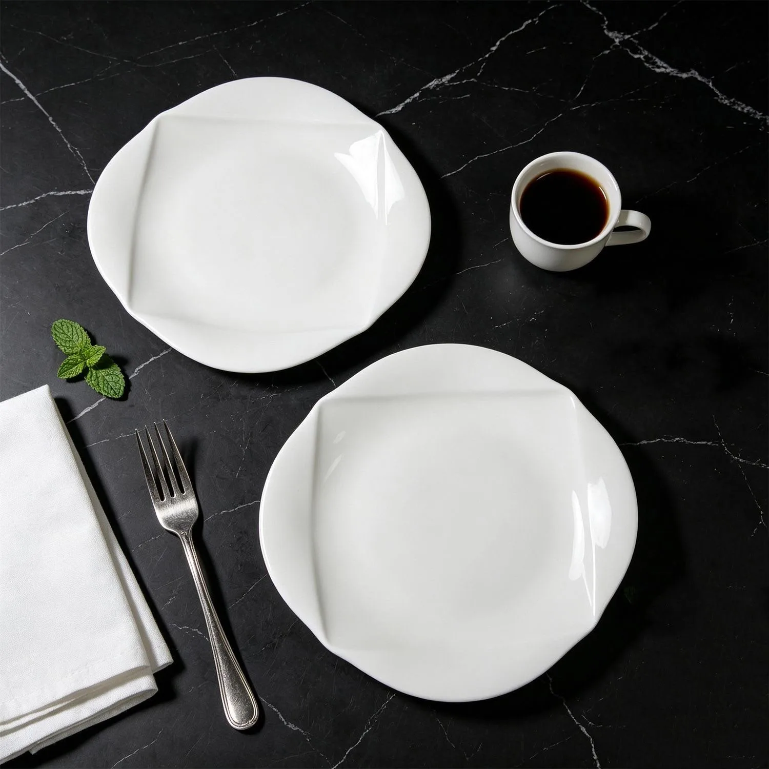 Piring Keramik Bulat Ukiran Segi  / Piring Makan Hotelware / Piring Saji Hotelware SB-116, gambar 2